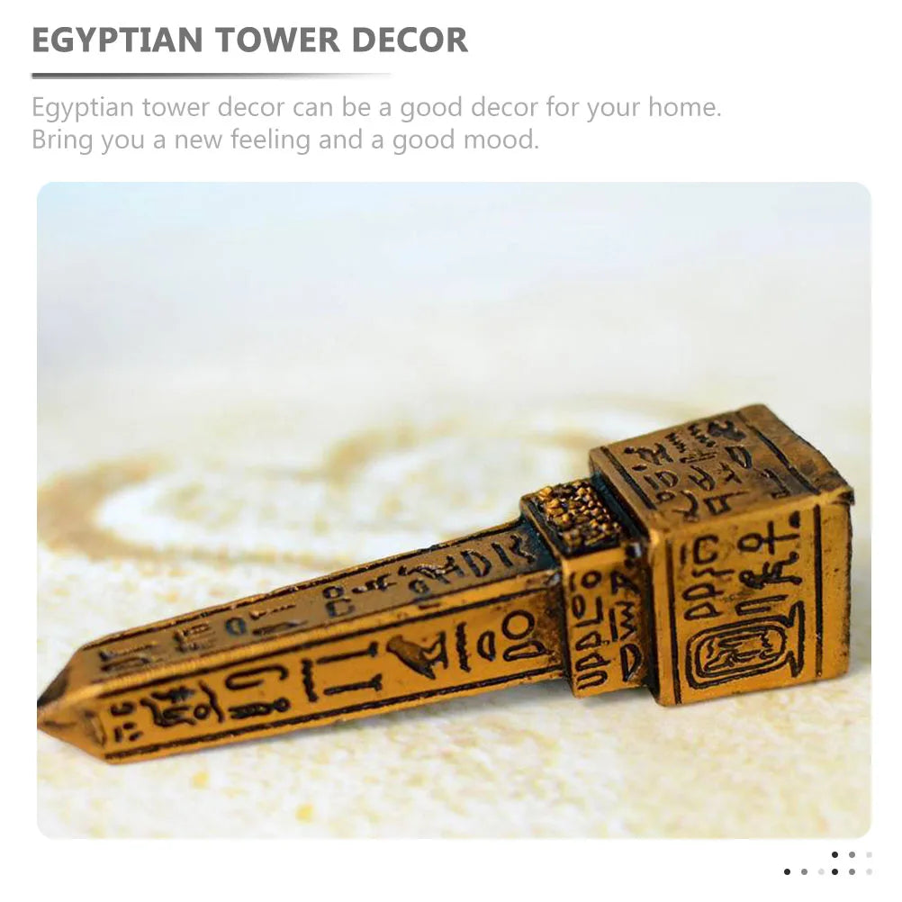 Egyptian Obelisk Figurine Statue Psychological Sandbox Tower Ornament