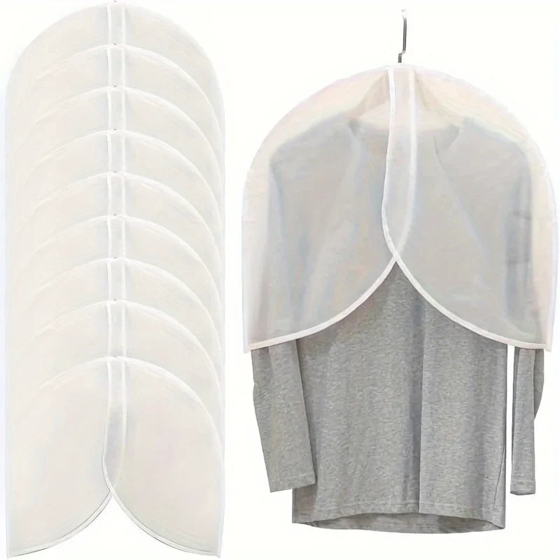 PVC Garment Covers Translucent Breathable Suit Dust Shoulder