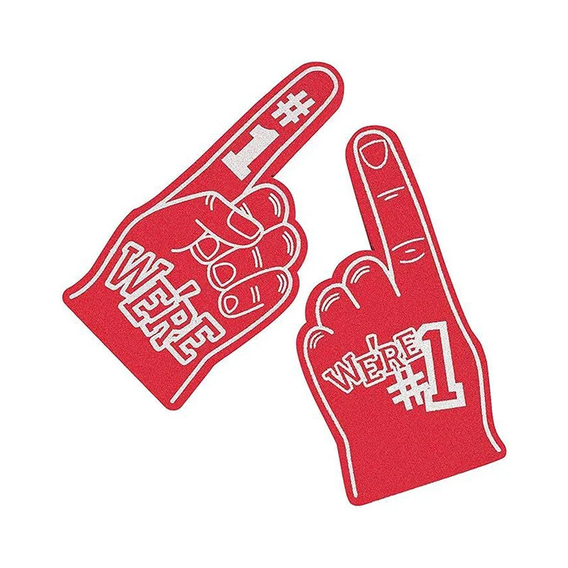 Finger Foams Sports Cheerleading Party Hand Props 1 Noise Makers