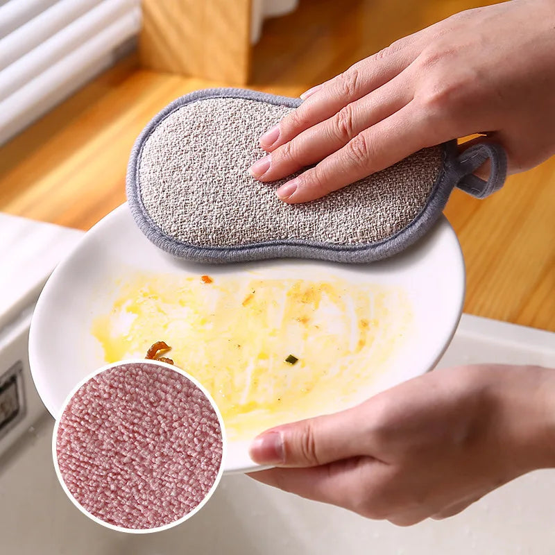Multipurpose Microfiber Kitchen Scrub Sponges – 5 Pack