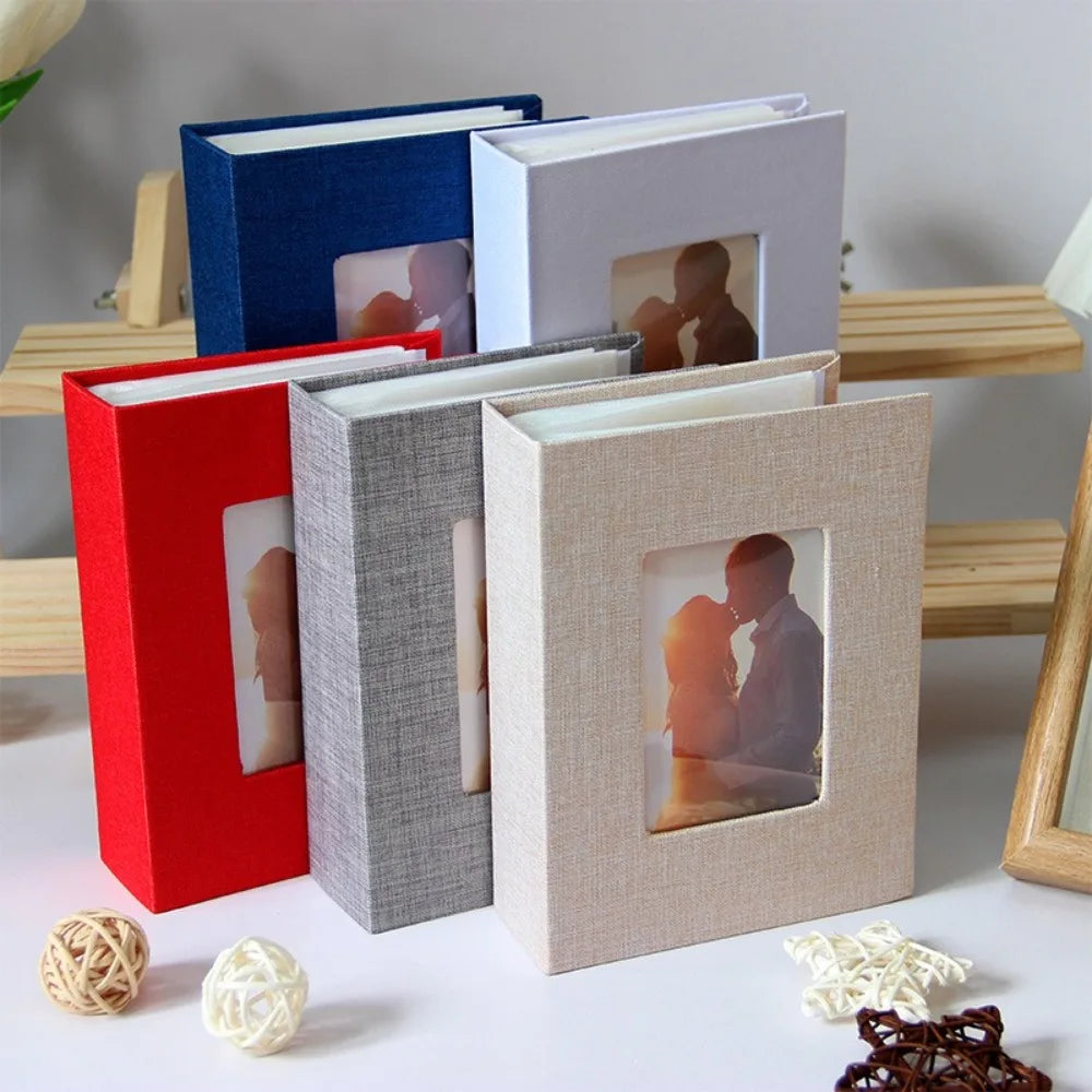 100 Pocket Linen Photo Album – Slip-In 4x6 Picture Storage