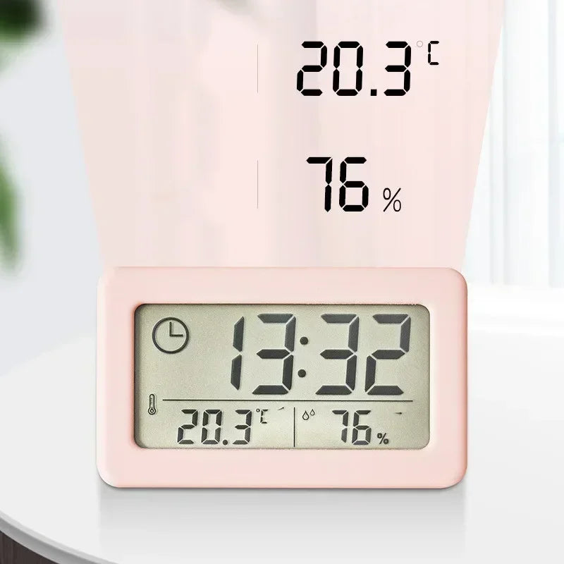 Digital Alarm Clock with Hygrometer – LED Temp & Humidity