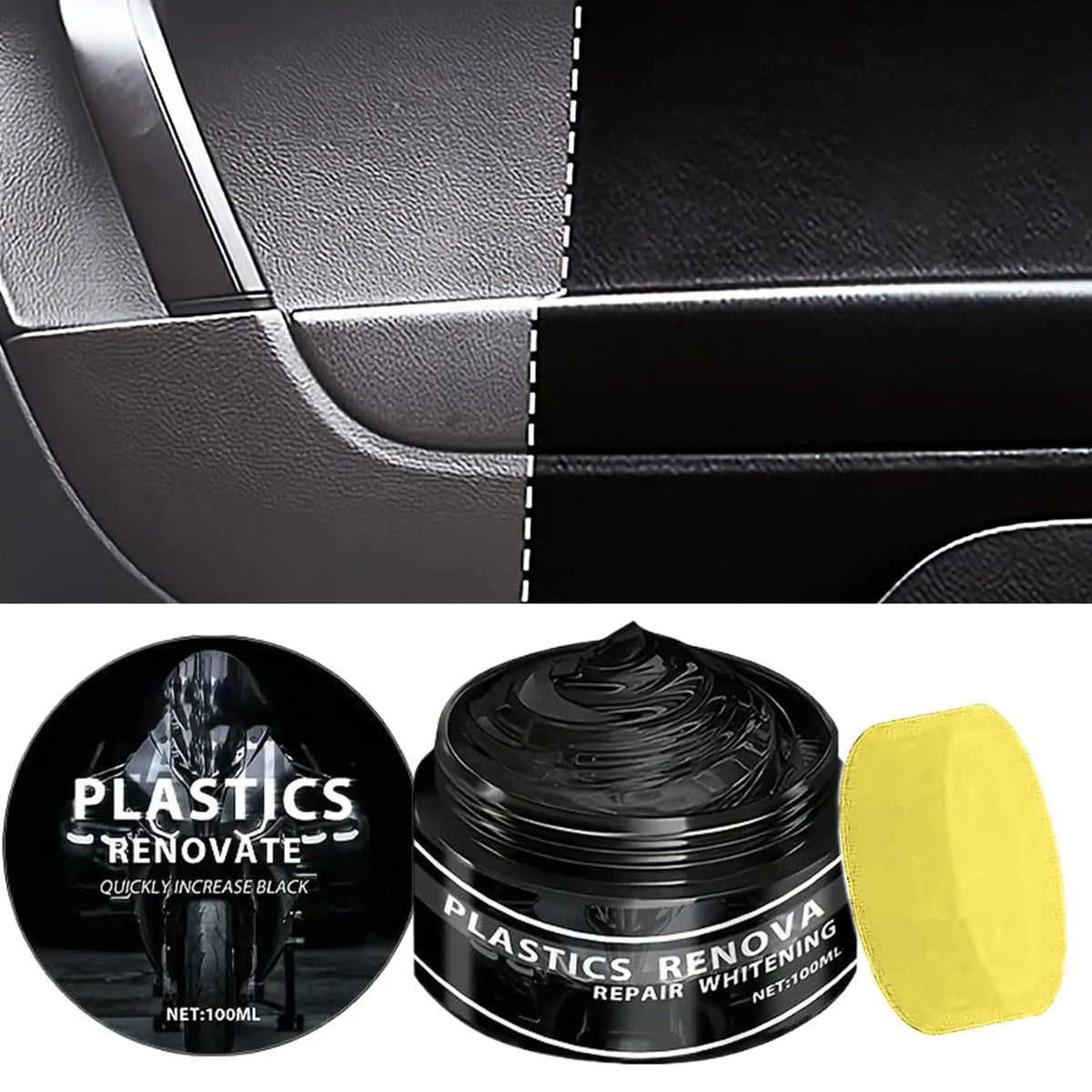 100ML Black Trim Restorer – UV Protectant High-Gloss Wax