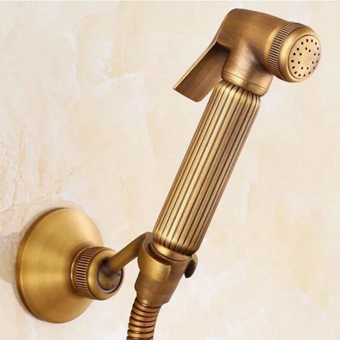 Brass Handheld Bidet Sprayer G1/2 130mm – Gold Toilet Shower Head