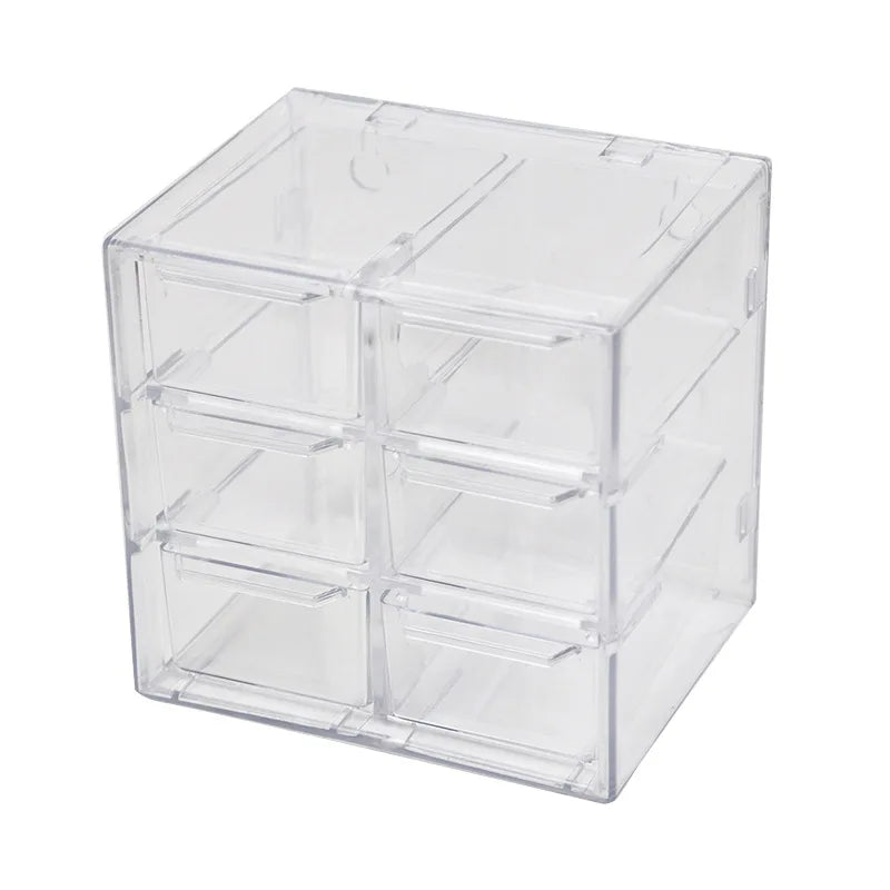 Transparent Desktop Multi Grid Jewelry Box Drawer Lipstick Cosmetics