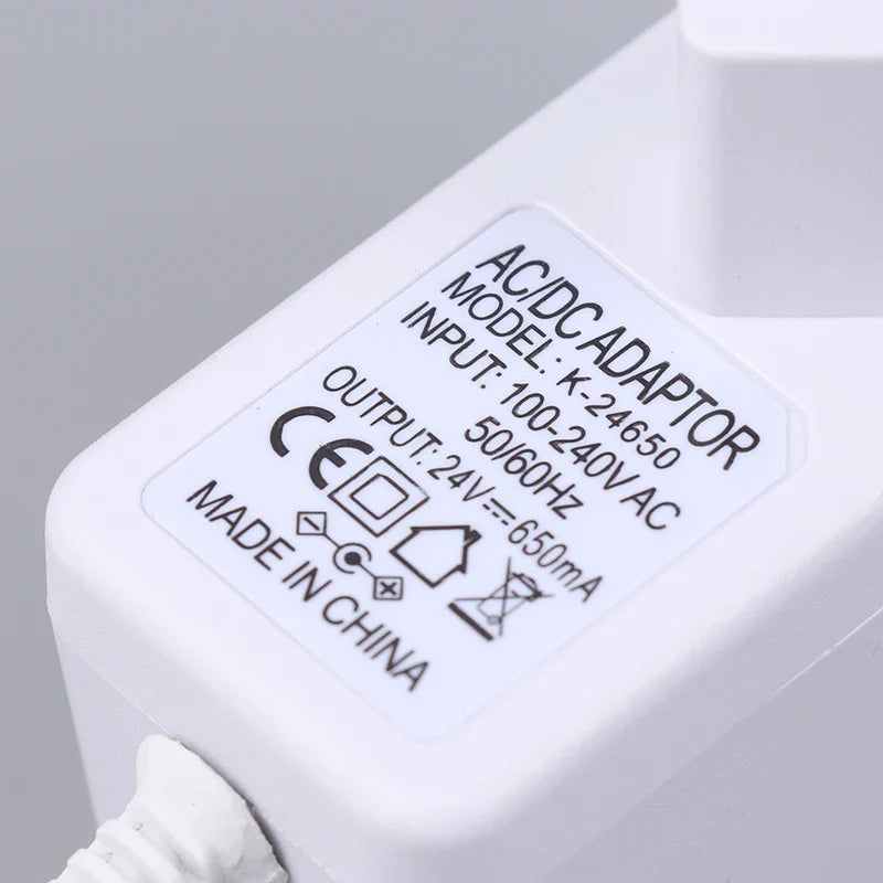 EU Plug 24V 650mA Power Adapter for Humidifier & Diffuser