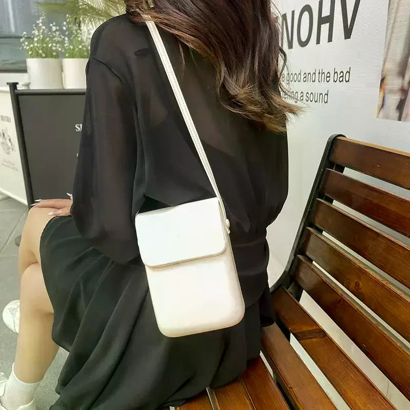 Women's Minimalist Crossbody Phone Bag | Small PU Shoulder Purse