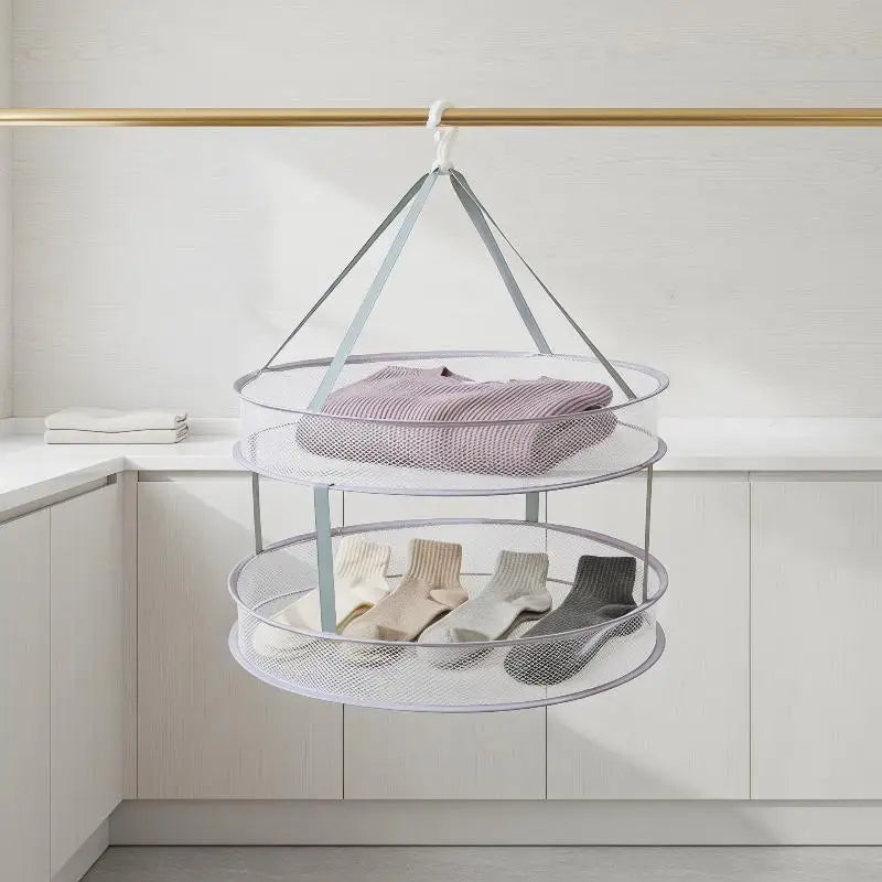 Foldable Flat Mesh Drying Basket | Anti-Deformation Clothes Net