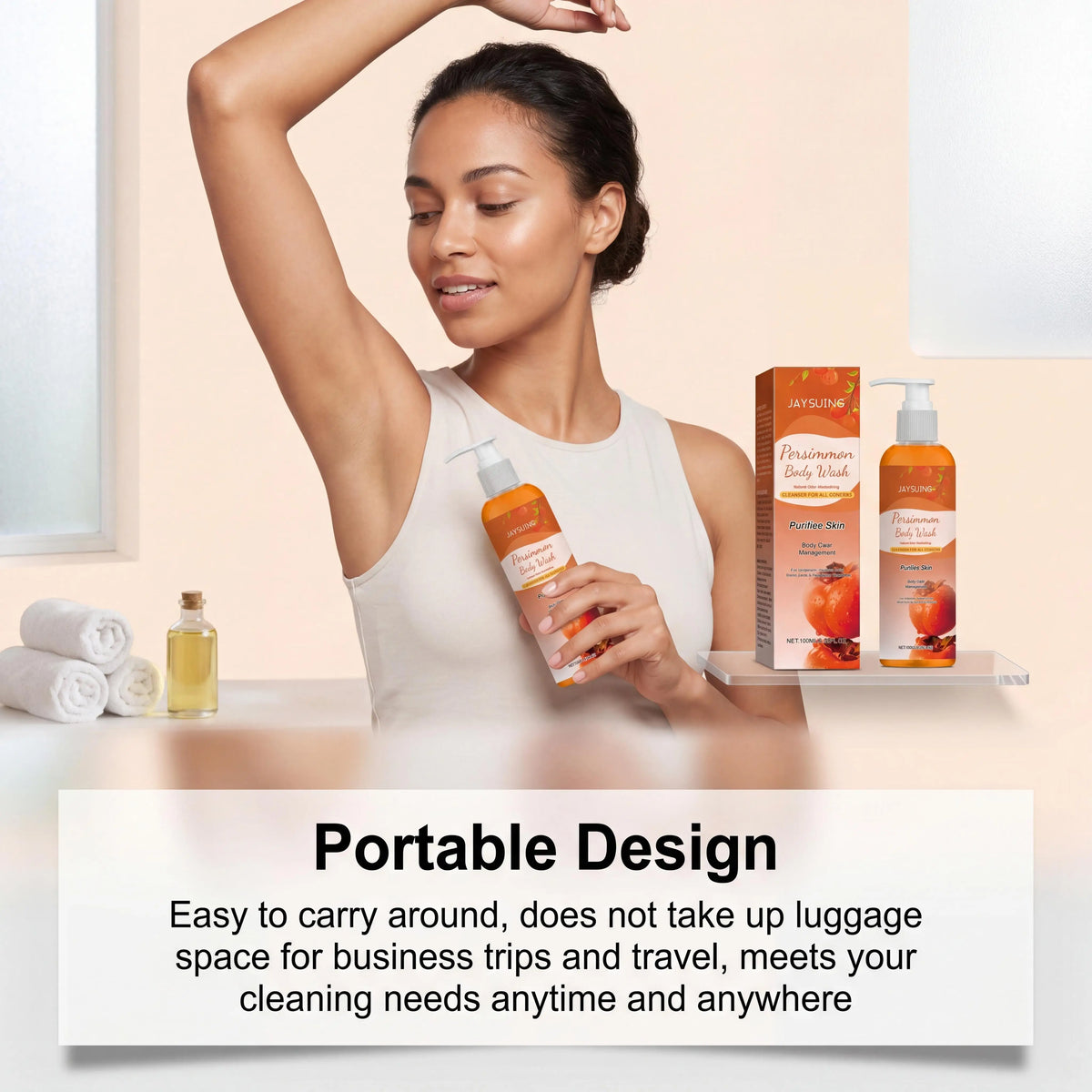 Persimmon Shower Gel – Exfoliating & Deodorizing Body Wash 100ml