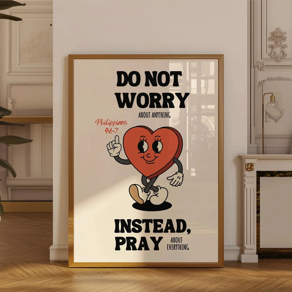 "Do Not Worry, Instead Pray" Christian Canvas Wall Art