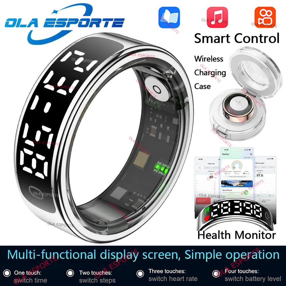 R13 Smart Ring – Display, Heart Rate & 5ATM Waterproof