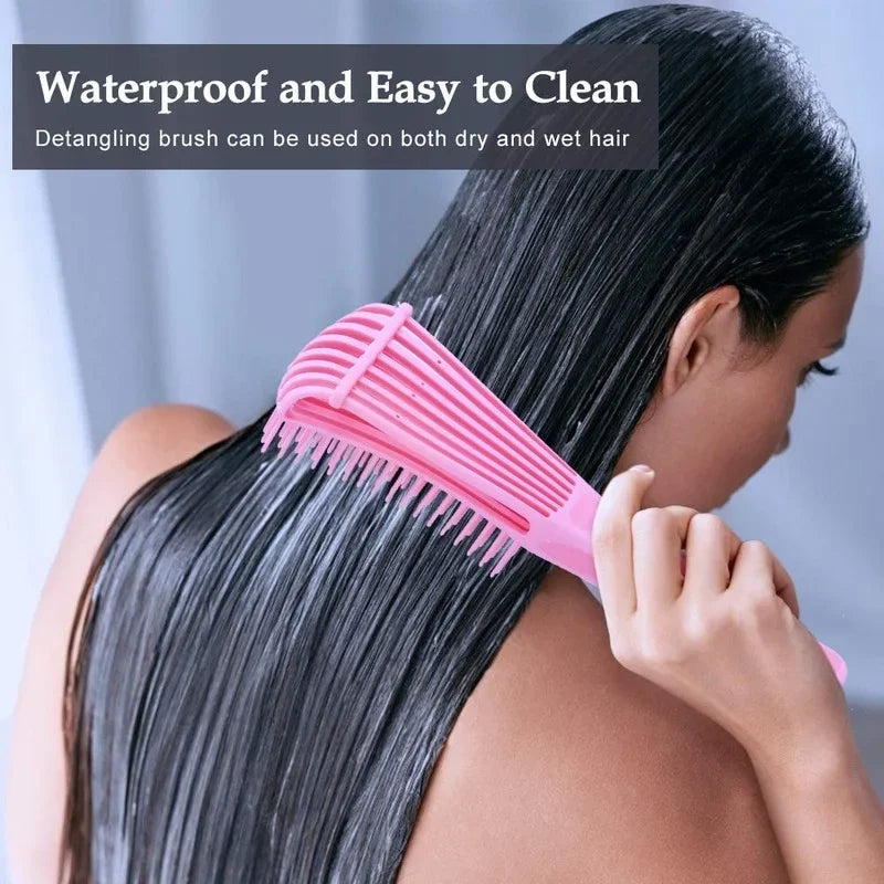 Detangling Hair Brush & Scalp Massager for Curly & Thick Hair
