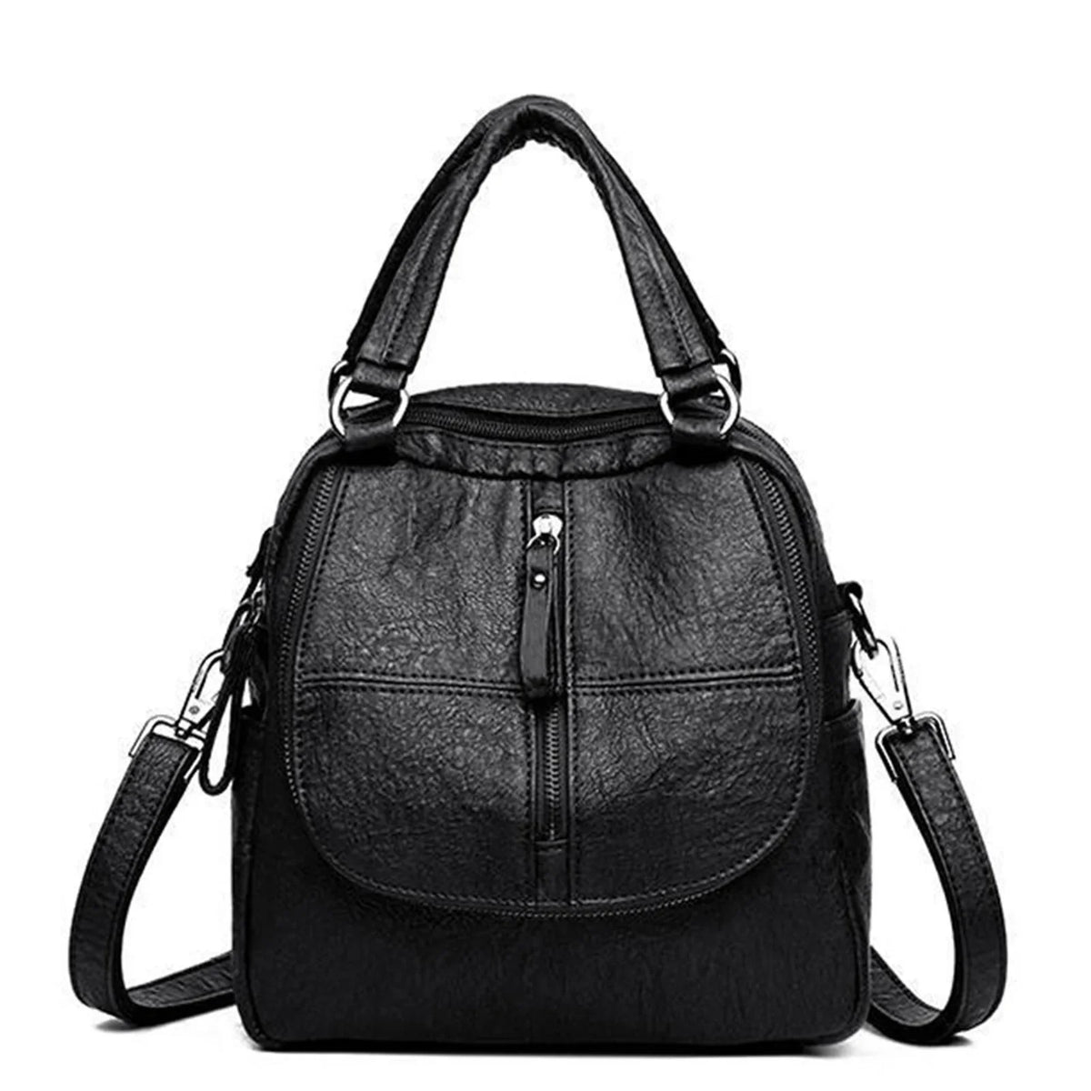 Women's Retro PU Leather Multiway Backpack | School & Travel