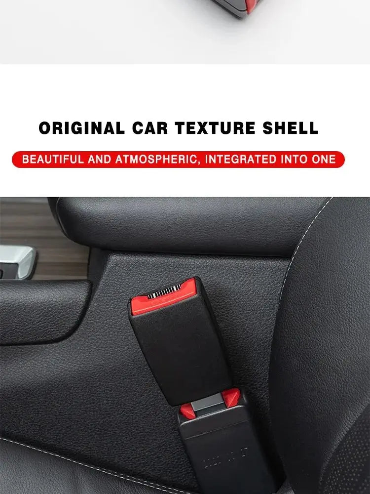 2-Pack Universal Car Seat Belt Extender Clip | Stainless Steel