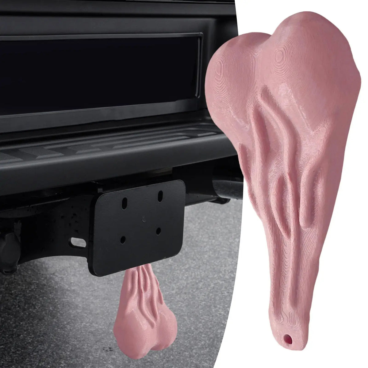 Funny Truck Bumper Ball Hitch Ornament – Gag Gift for Men