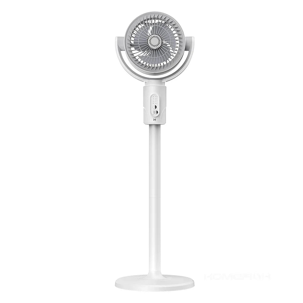 HOMEFISH 360° Smart Floor Fan – Remote & Adjustable Height
