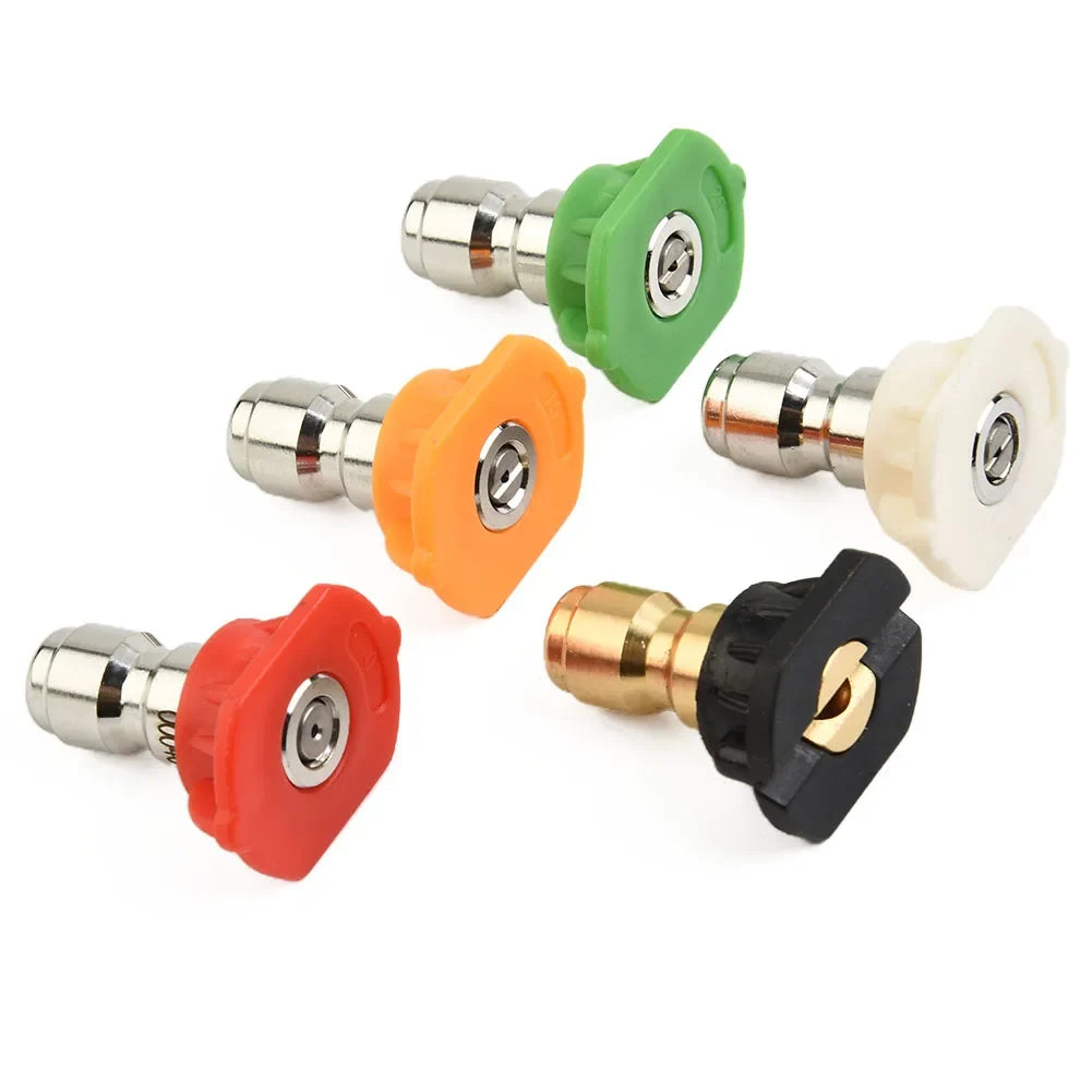 1 Quick Connect Garden Pressure Washer Spray Nozzle 0 15 25 40 Degree