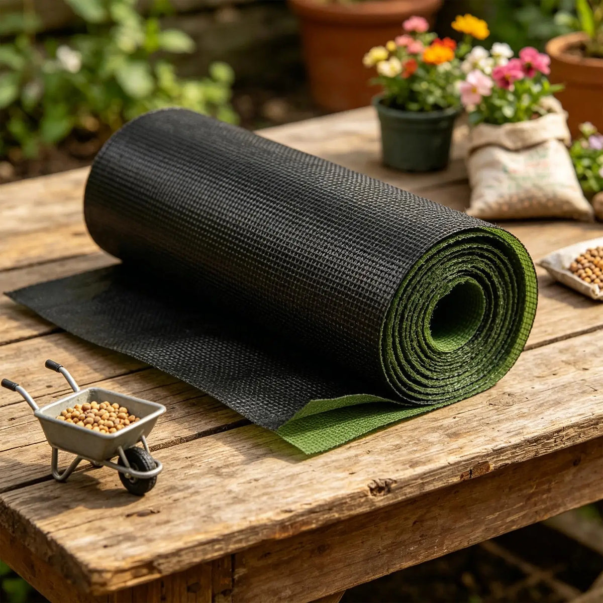 Garden Ground Cloth Grass Barrier Landscape Fabric Breathable Sun