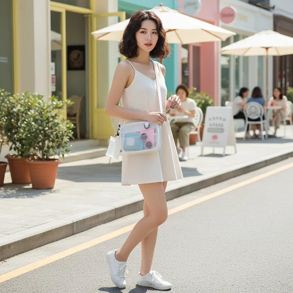 Women's Mini Jelly Transparent Crossbody Bag | Korean Style