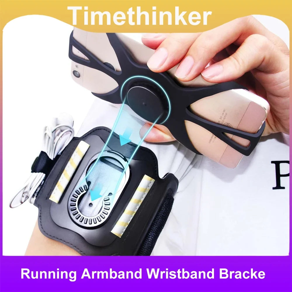 Running Armband Wristband Bracke 360 Rotatable Phone Holder Suitable