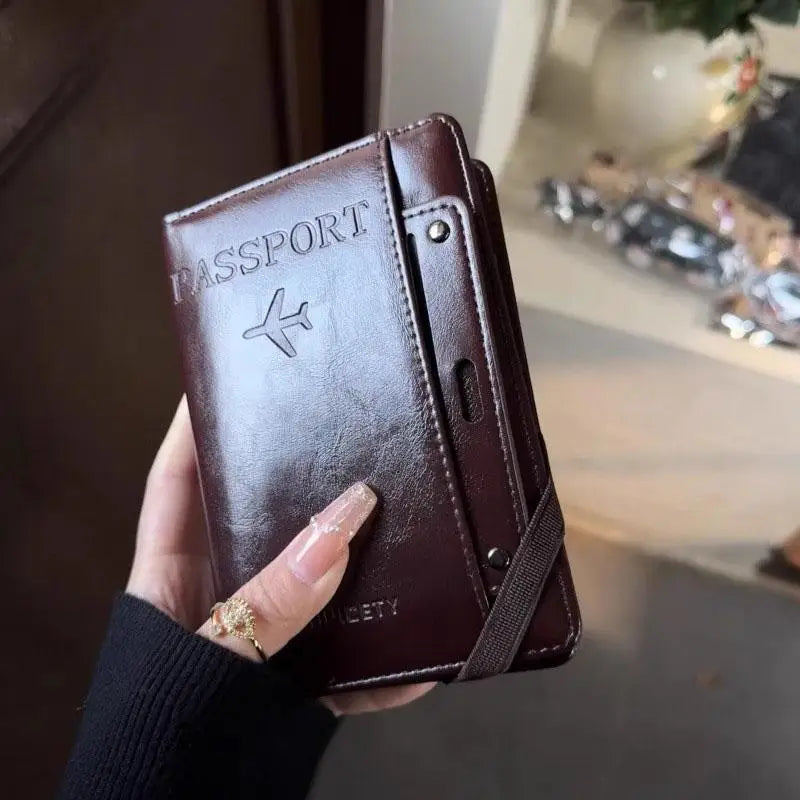 Waterproof PU Passport Holder & Travel Document Organizer