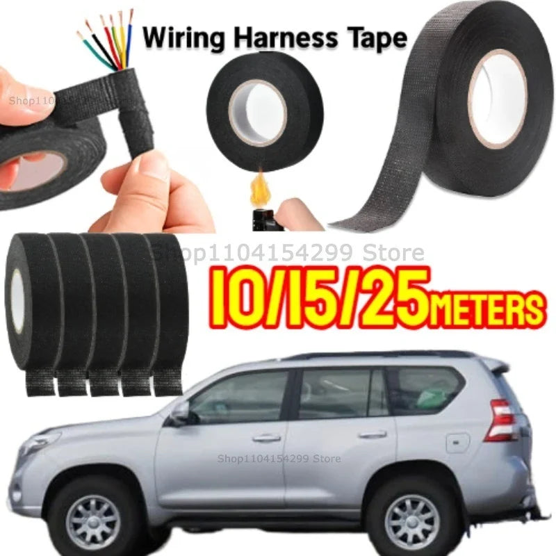 Black Cloth Electrical Tape – Car Wiring Harness Fabric Tape