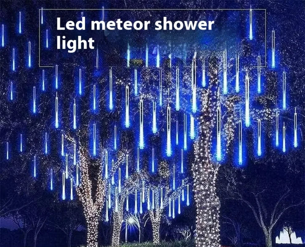 Led Solar Meteor Shower Light String Street Lamp Ambient Seven-color