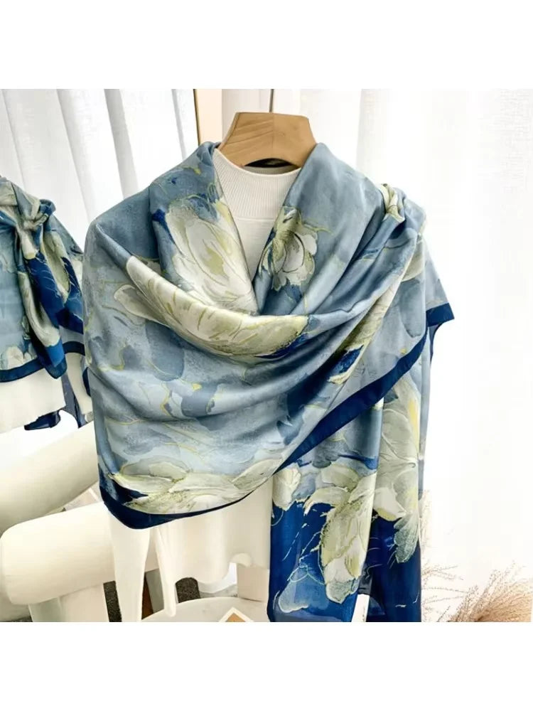 Spring Scarf Women's Luxury Design Silk Smooth Soft Muslim Headband