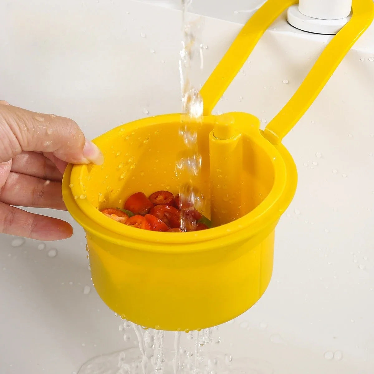 3-Pack Push-Type Self-Cleaning Sink Strainer Basket Drain