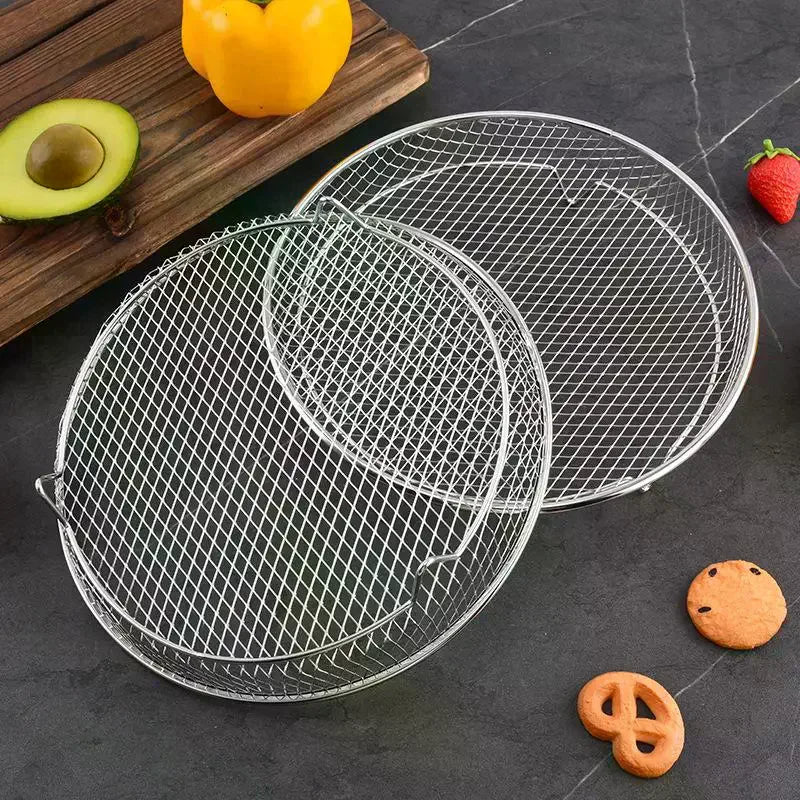 Air Fryer Grille Suitable Fryers Oven Grill Stainless Steel Stackable
