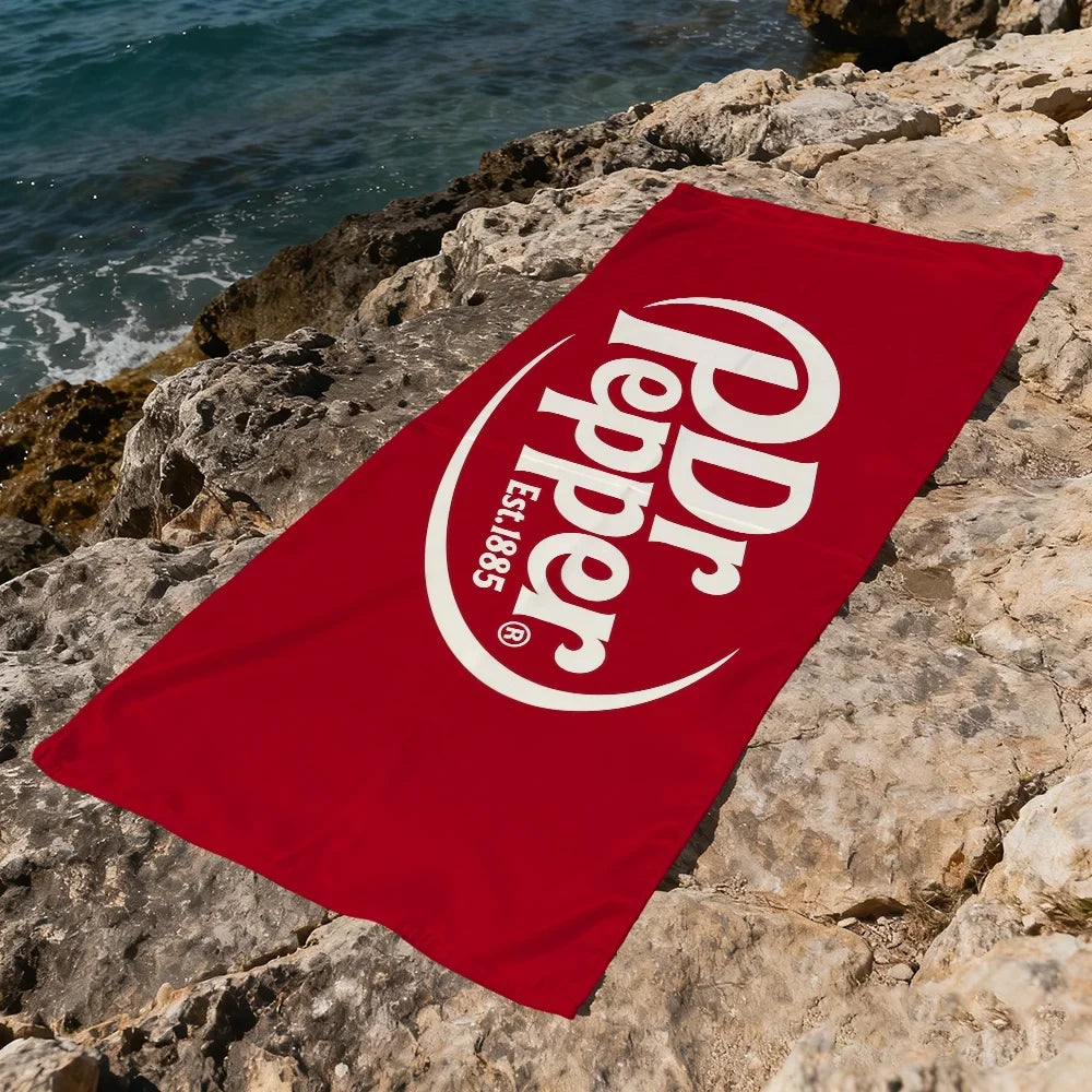 Dr Pepper Quick-Dry Beach Towel | Soft Microfiber Pool Towel