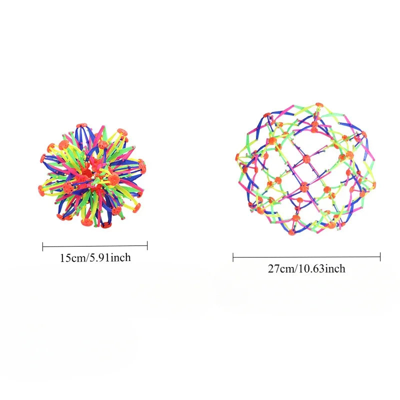 Rainbow Stress Ball Kids Colorful Expandable Fidget Toy Durable Magic