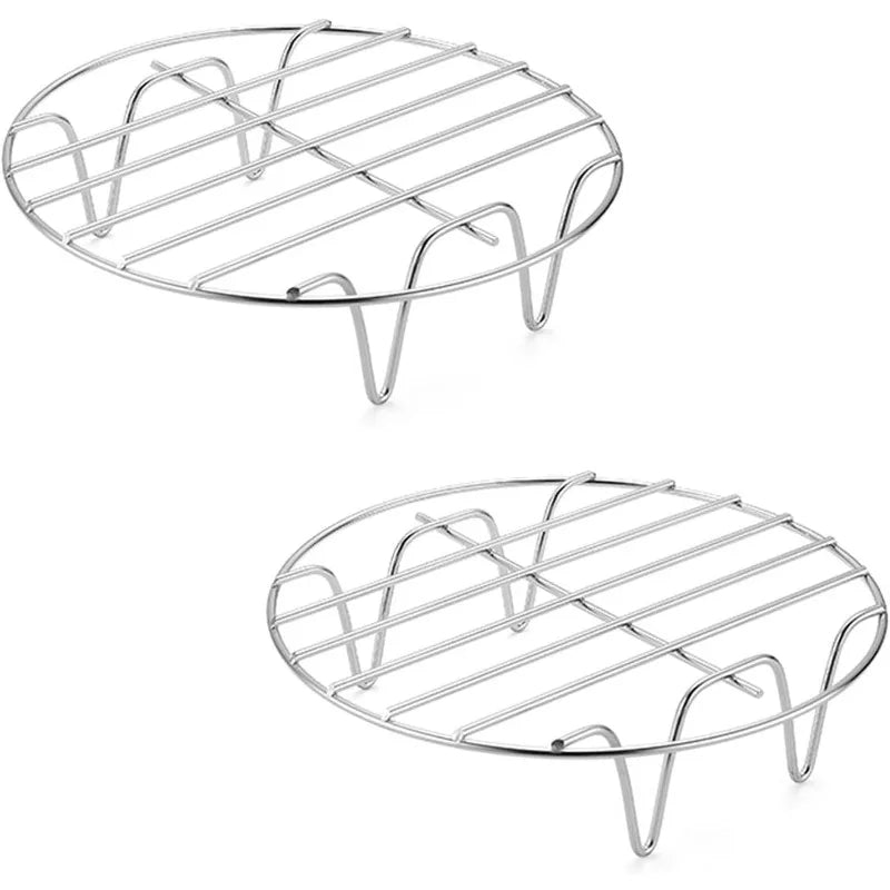 Stainless Steel Steamer Rack Set 2-Pack | Kitchen Cooking Grid