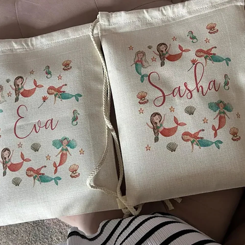 Personalized Kids Drawstring Backpack | Gym, Party & School Bag
