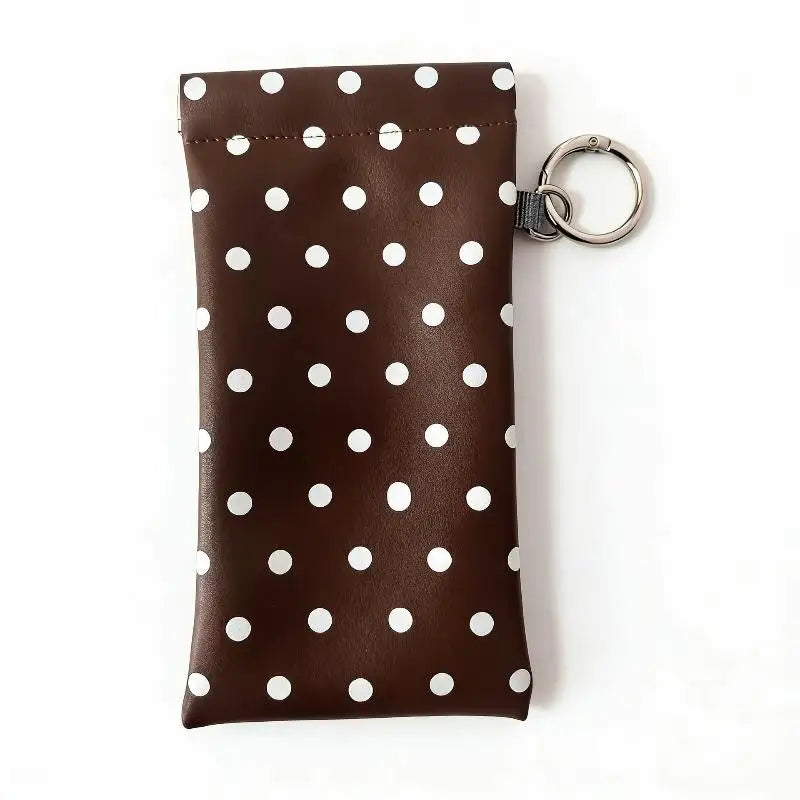 Polka Dot Eyeglasses Case – Travel Sunglasses Zipper Pouch