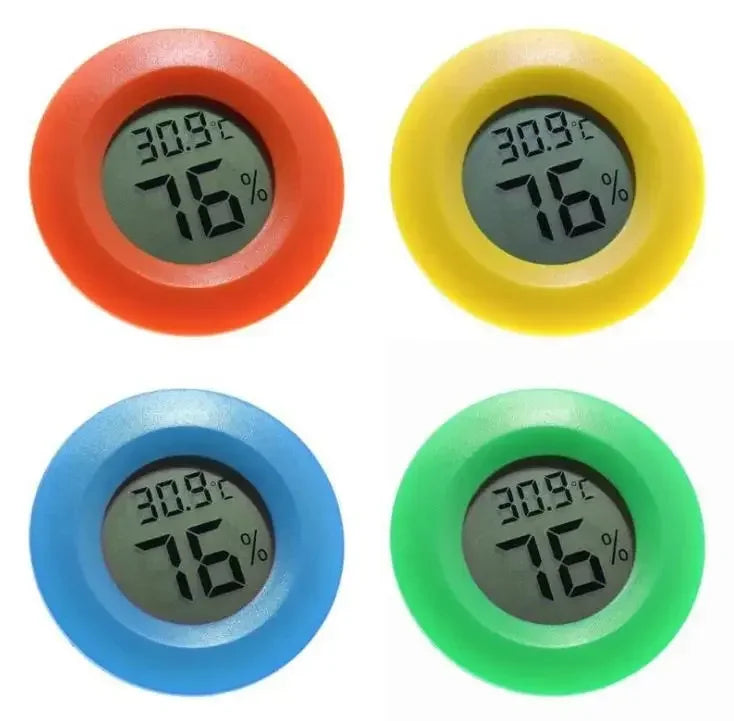Mini Digital Thermometer Hygrometer – Round LCD Panel Mount