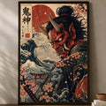 Japanese Rising Skeletons Self-Stick Wall Art Poster – HD Waterproof