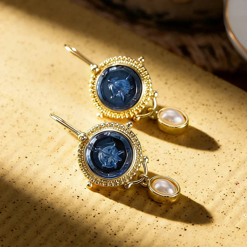 Huitan Vintage Pearl Drop Earrings – Bohemian Women's Jewelry