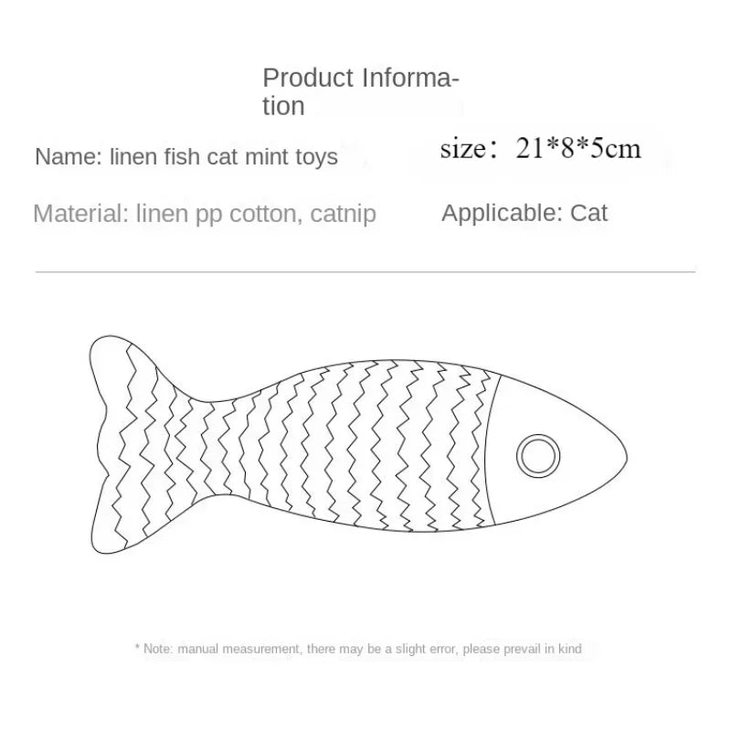 Catnip Fish Kick Toy for Cats – Chewing & Teething Plush