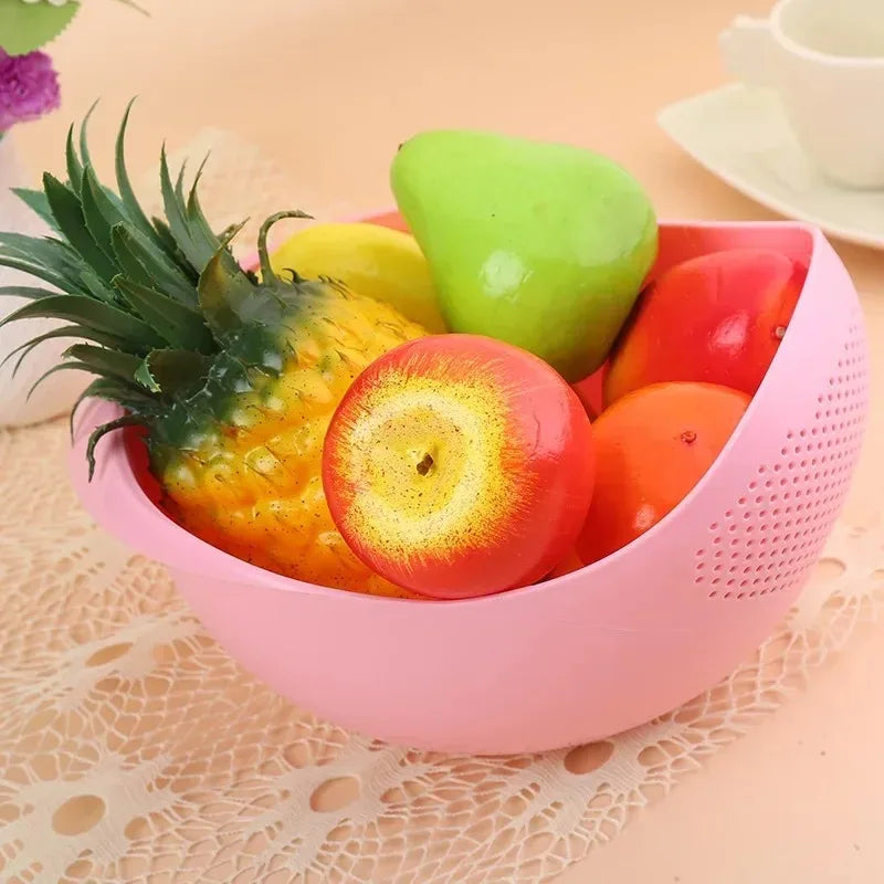 Food Grade Plastic Rice Strainer & Vegetable Wash Basket