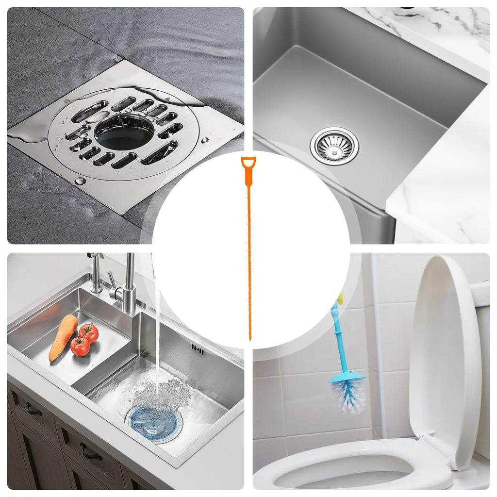Drain Snake Hair Clog Remover – Flexible Sink Dredging Tool