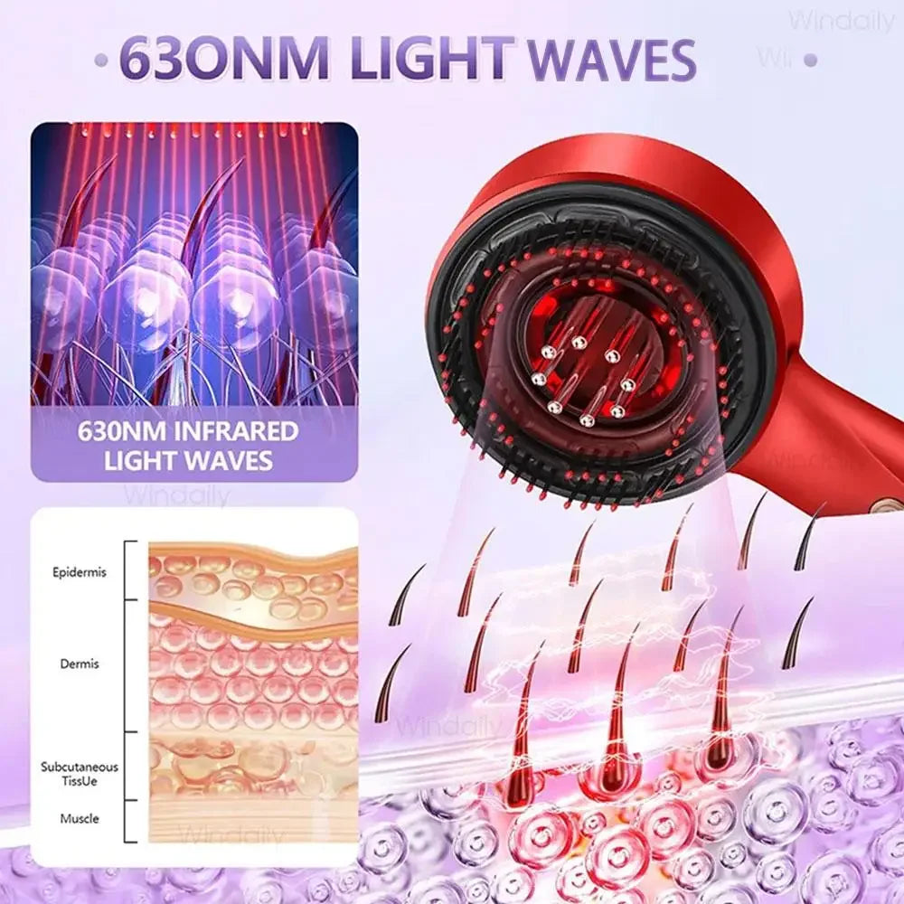 Electric Scalp Massager Comb | Vibrating Oil Applicator Hair Care