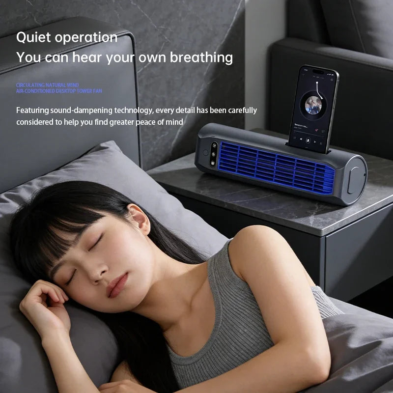 Portable USB Rechargeable Bladeless Fan | Desk & Wall Mount