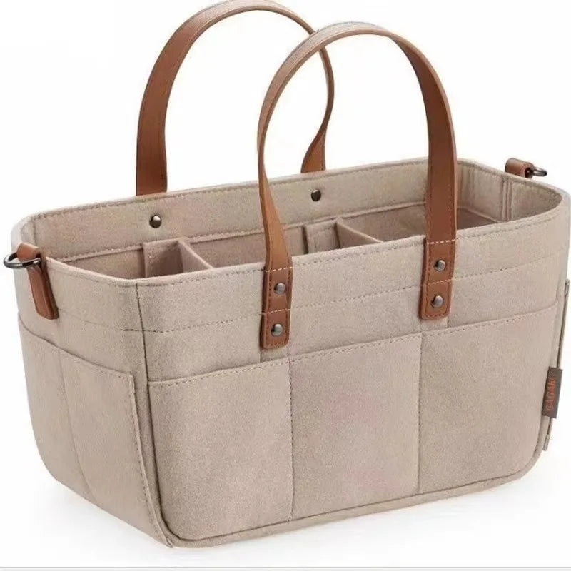 Baby Felt Nursery Organizer Diaper Caddy Basket with Handle
