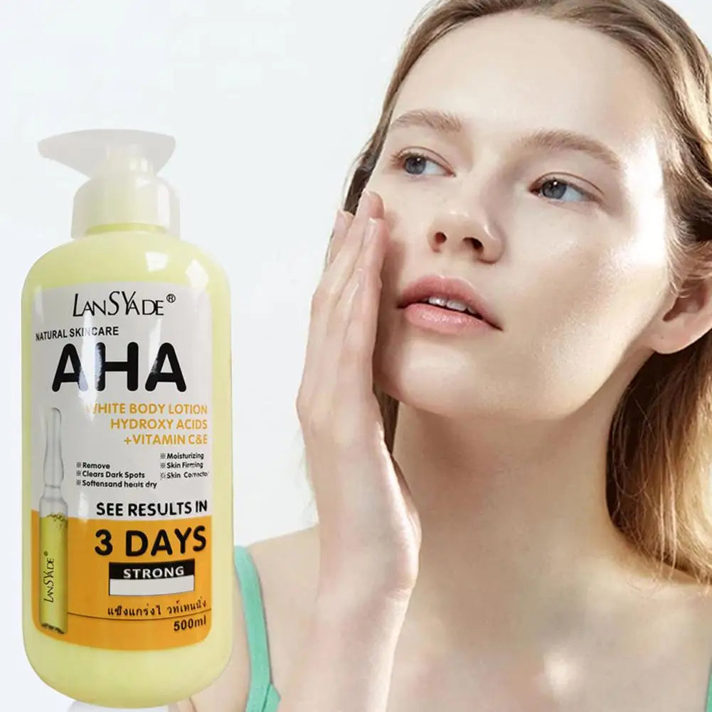 500ml Vitamin C & AHA Brightening Body Lotion | Deep Moisturizer