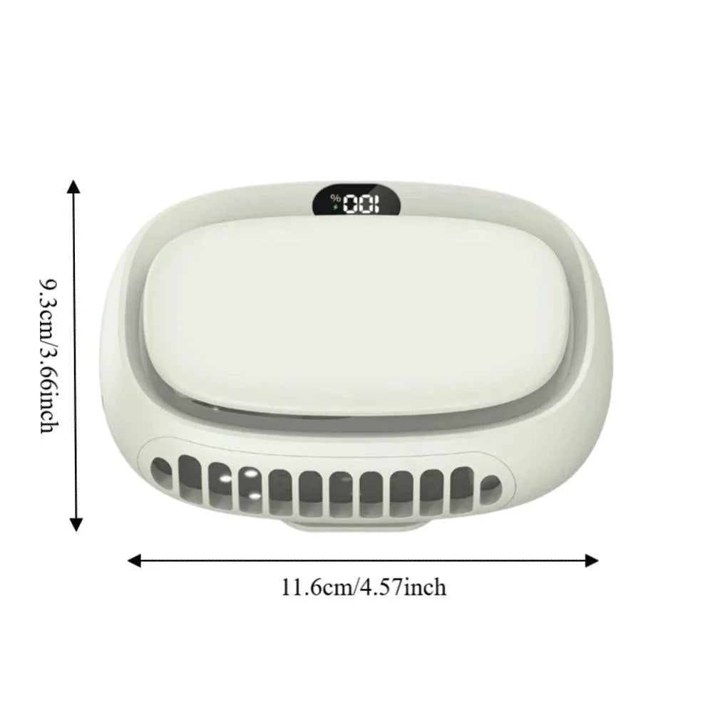 5-Speed Rechargeable Neck Fan – Wearable Portable Fan with Display