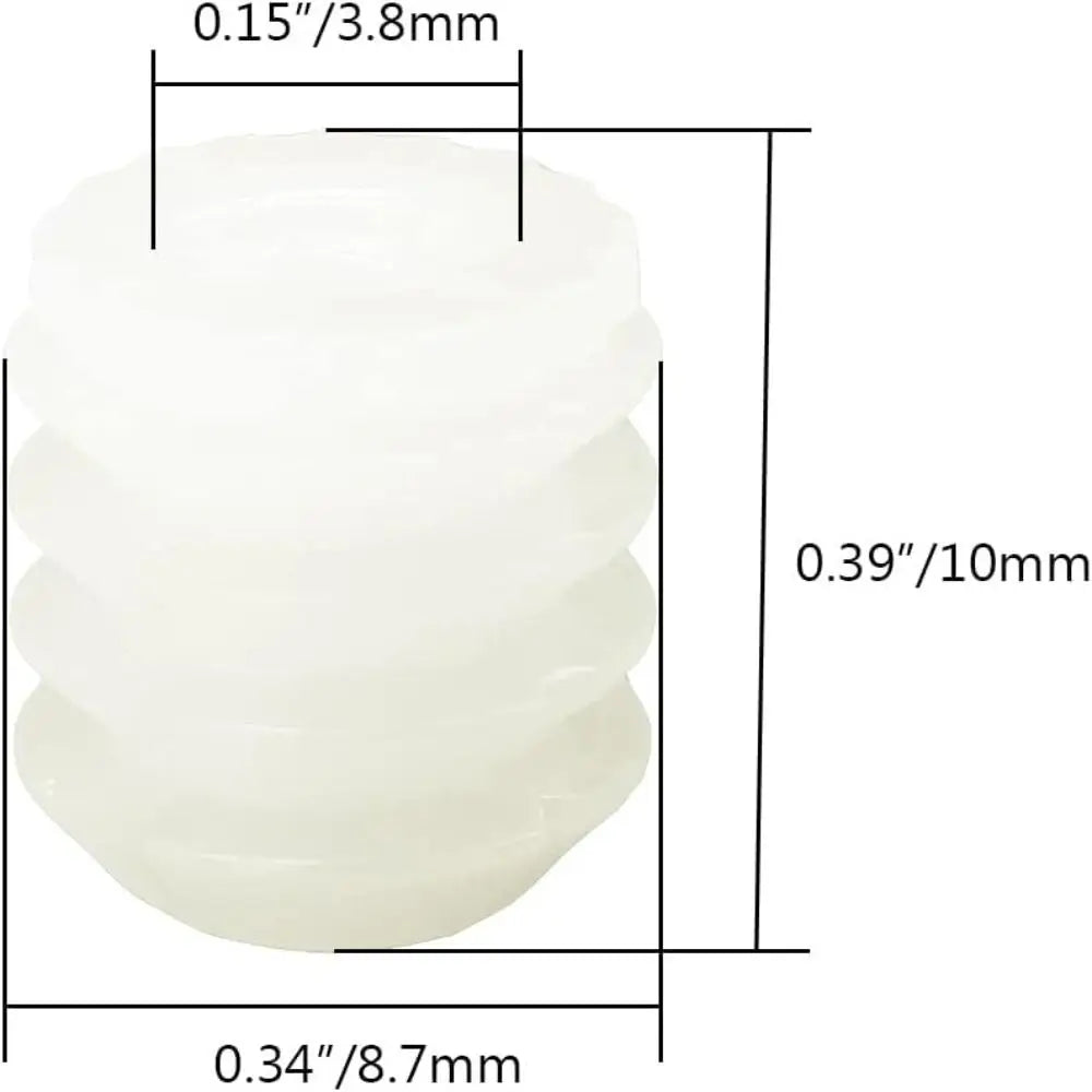 Portable White 0 34 x0 39 Plastic Dowels Practical Hinge Dowel