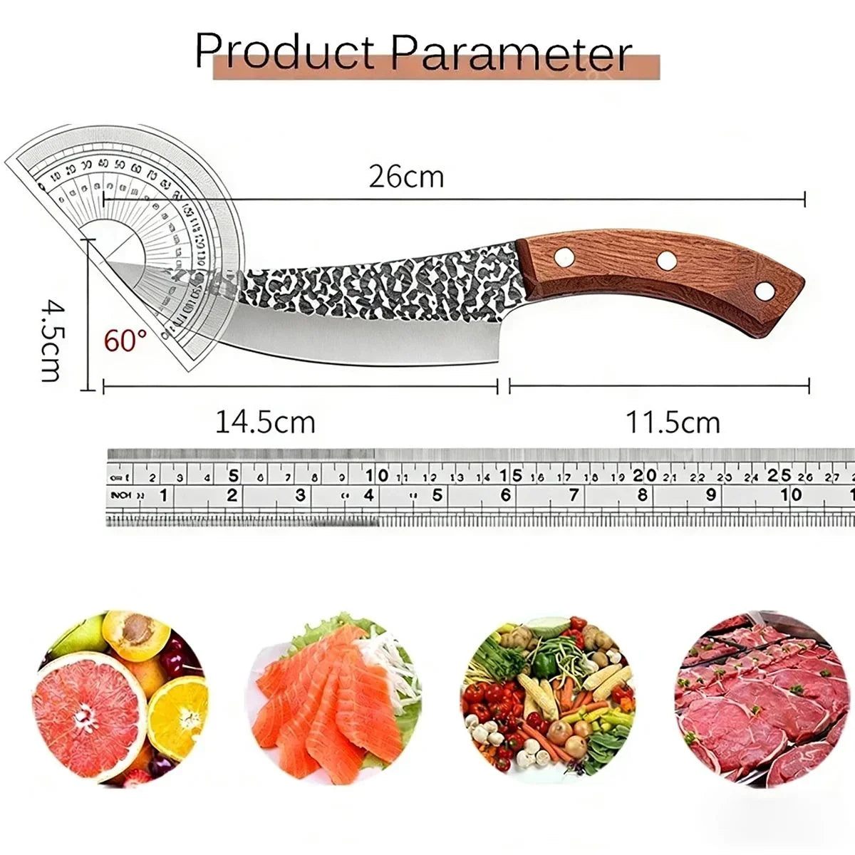 Hand Forged Boning Knife – Stainless Steel Chef Kitchen Knife