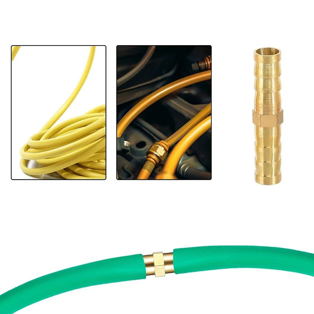 12-Pc Brass Straight Barb Hose Connectors 6/8/10mm Set