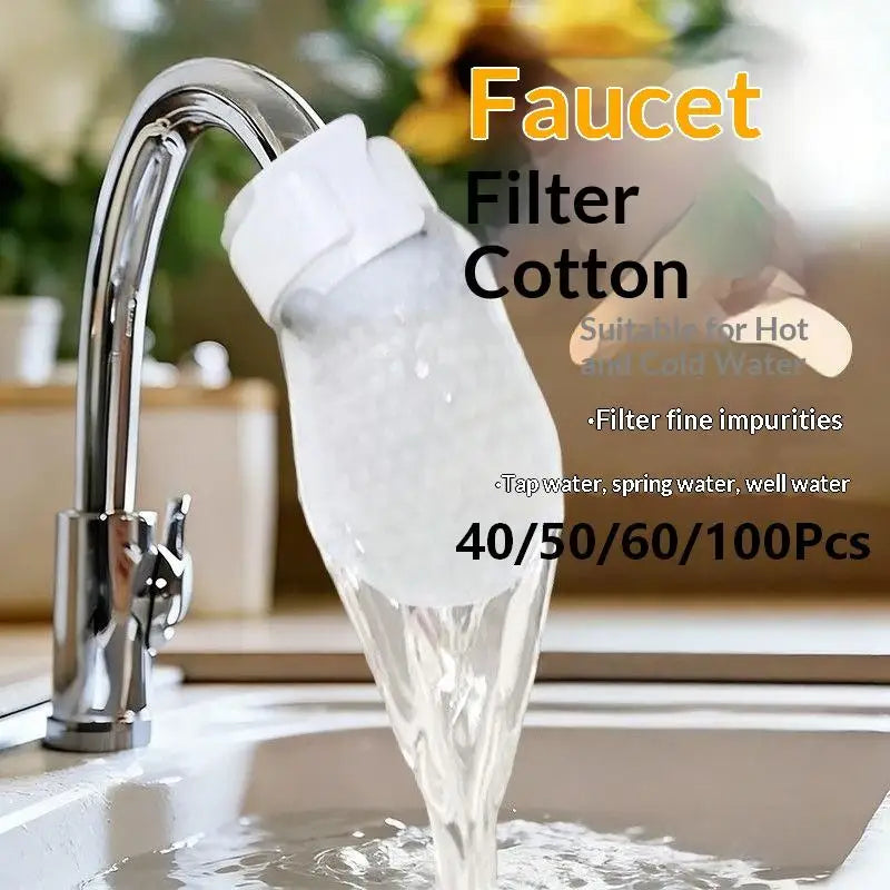 Disposable Faucet Filter Cotton Bags | Water Purifier Sock 40–100 Pcs